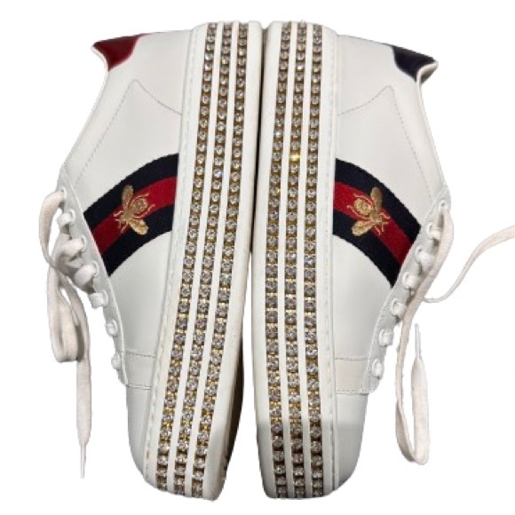 Gucci Ace Platform Sneakers with Crystals size 38 - Picture 3 of 16